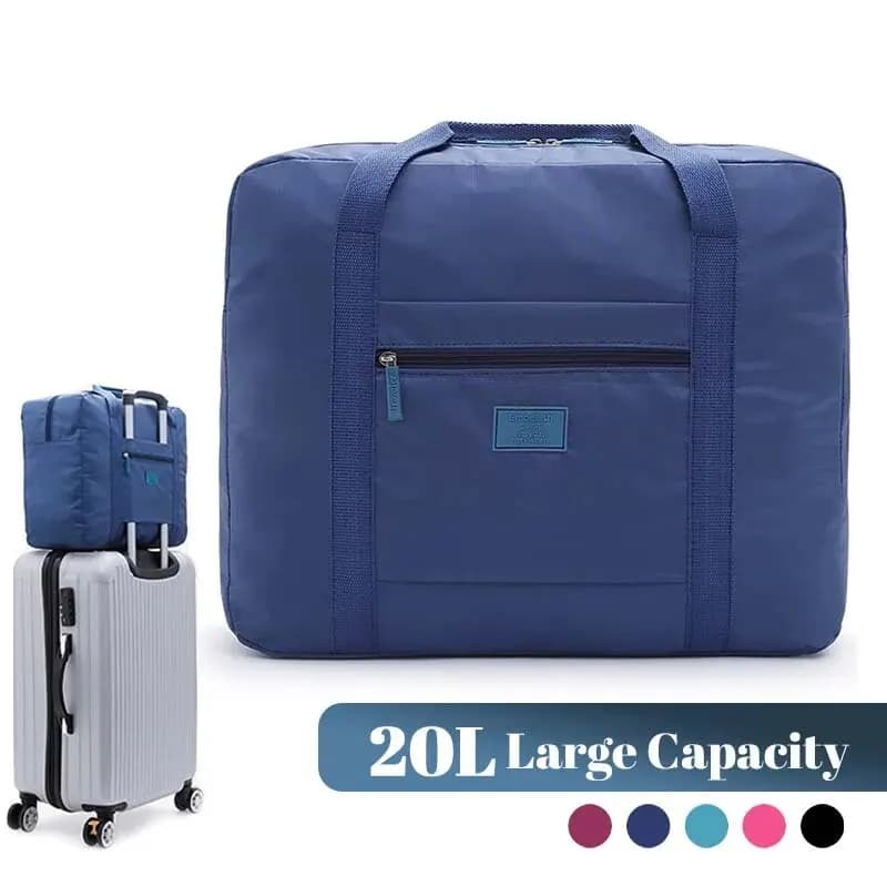 Travel Duffel Bag Lightweight Foldable Unisex Tote Carry On Luggage Weekender Overnight Stays Suitcase Organiser 20L Large Bags