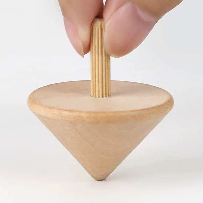 Wooden Spinning Top Unfinished Kids Educational Toys Party Favors Goodie Bag Stuffers Bulk Classroom Prizes Gifts Boys Girls