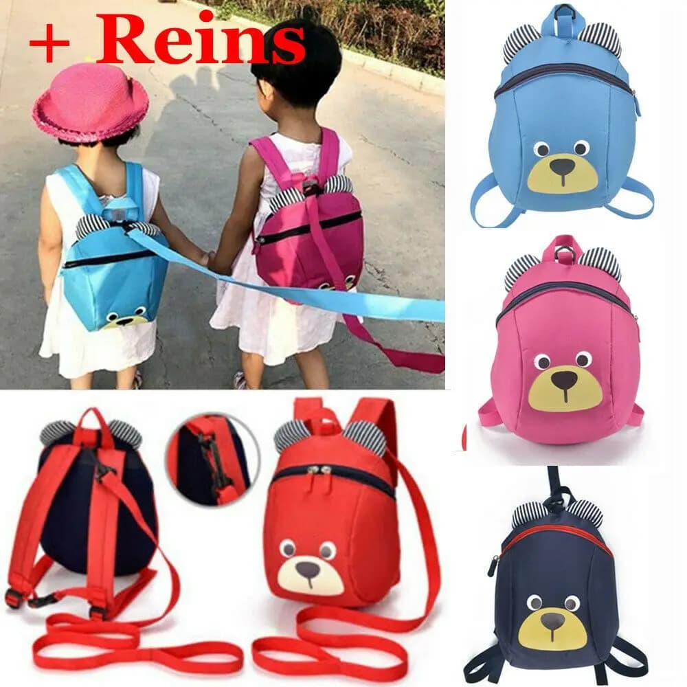 Kids Children Anti-lost Safety Harness Reins Toddler School Backpack Nursery Shoulder Bags Cartoon Bags Preschool Rucksack