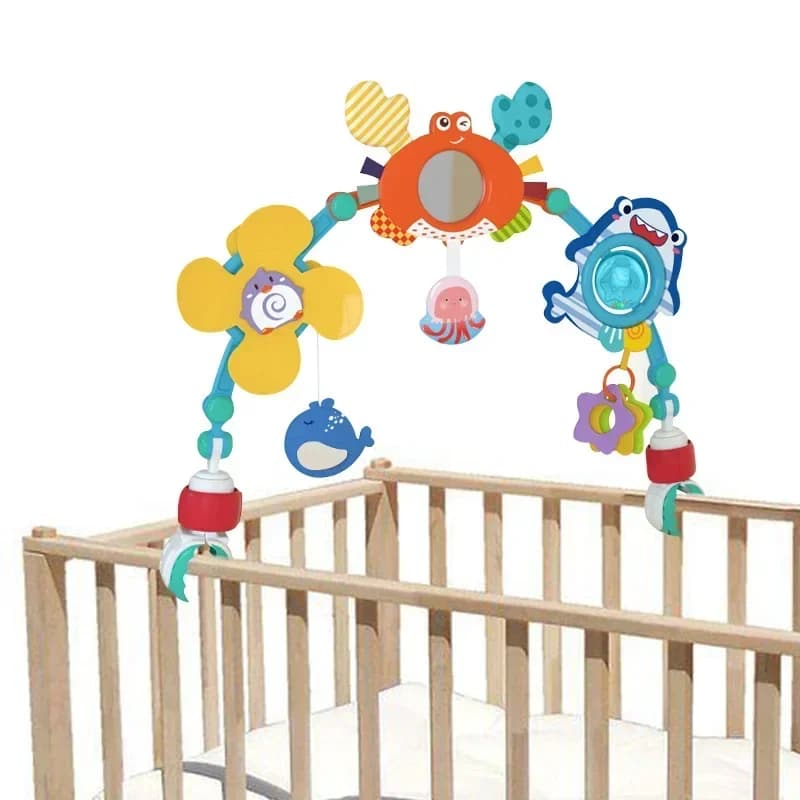Baby Stroller Arch Toys Bouncer Toy Pram Activity Arch Toys Fine Motor Skills Toys Sensory Development Baby Car Seat Toys