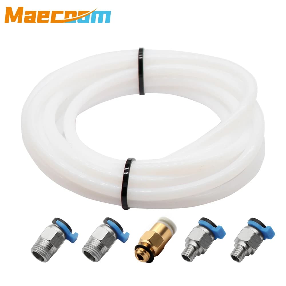 3D Printer Parts ID 2mm OD 4mm Cloned Capricornus Tube 2/5M Hotend Rostock Bowden Extruder 1.75mm + 5pcs Quick Fitting + PC4 01