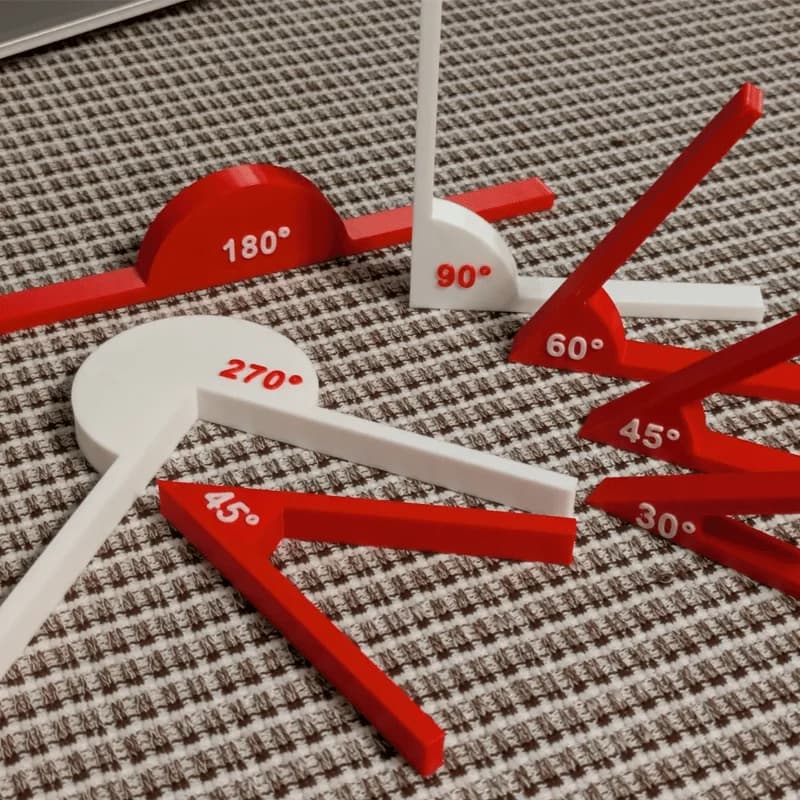 Math Teaching Aids, Angle Measurement Tools Geometric Angle Display Instruments Educational Learning Tools for Angle Recognition