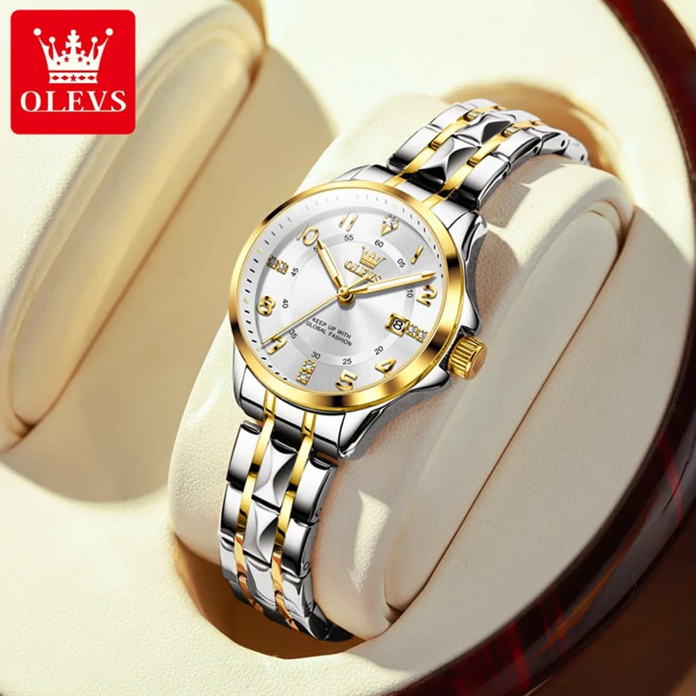 OLEVS elegant ladies' watches fashion trend 30m waterproof quartz watch for women calendar brand luminous genuine wristwatch