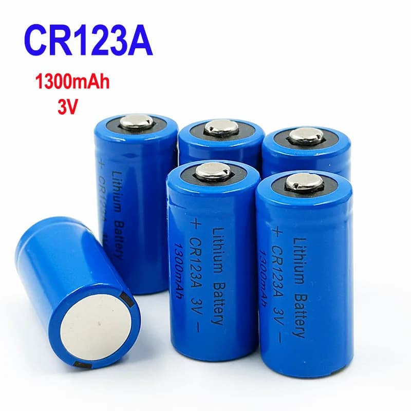 CR123A 1300mAh 3V Lithium Battery 3 Volt Batteries Non-Rechargeable Battery for Digital Camera Wireless Mouse Calculator