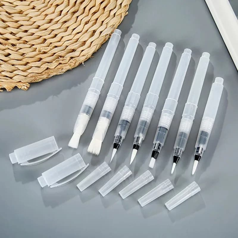 7Pcs Refillable Watercolor Brush Pens - Watercolor Painting Set with Fine Tip, Portable Water Brush Pens for Artists & Beginners