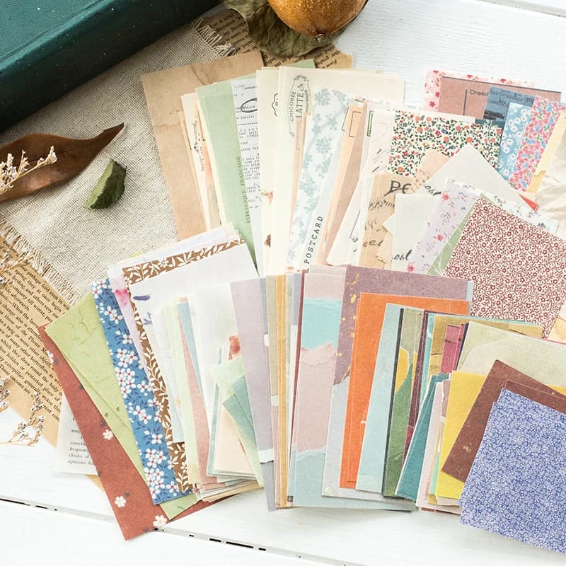 60 Sheets Per Pack Handmade Paper Scrapbook With Floral Patterns For Background Cutting Labels Journal Decoration Diy Handmade