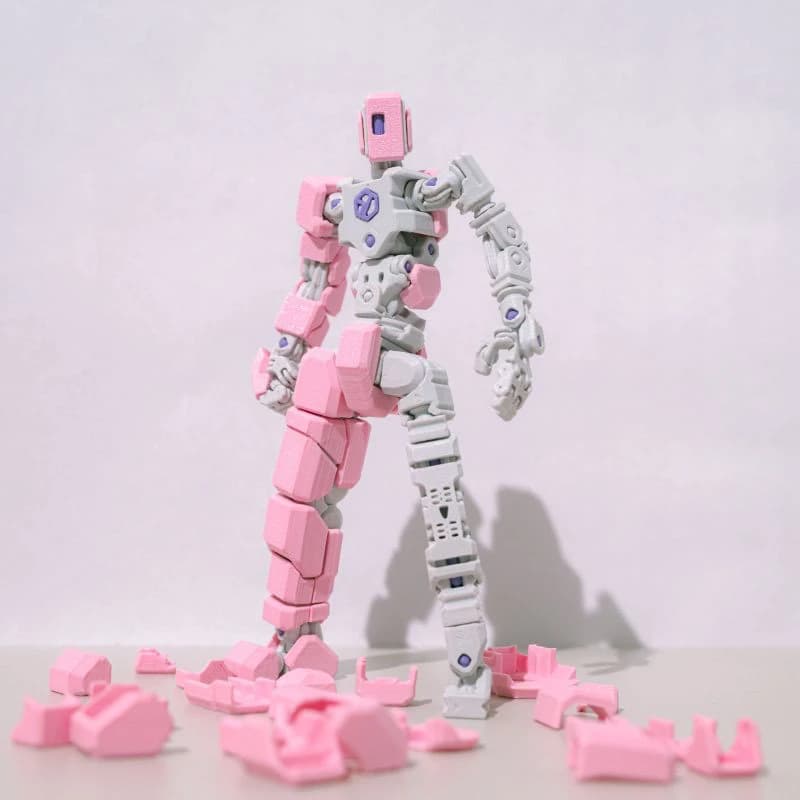 New Articulated Action Figure 3D Printed Mecha Robot Mini Toy Multi-Joint Poseable Mech Warrior Model Collectible Figure Gifts