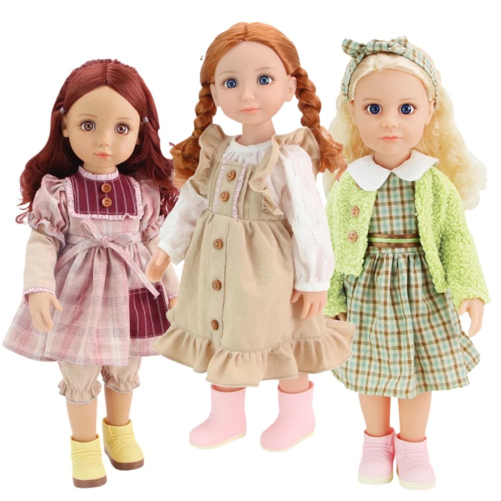 17 Inch Doll Toys,Realistic Fashion Vinyl Figures Doll Toys for Kids,Girls Birthday Collection Gifts