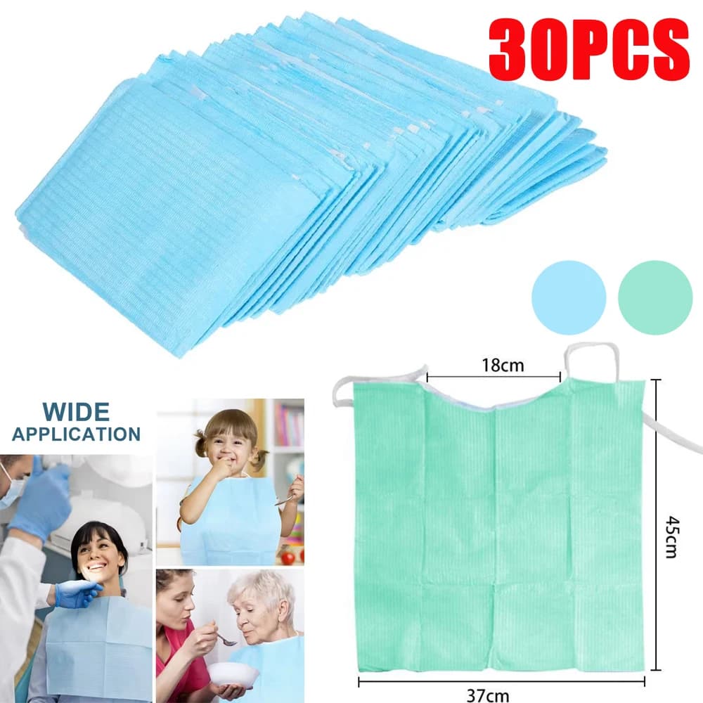 30 Pcs Adult Washable Bibs Rice Pocket The Elderly Portable Waterproof Feeding Lunch Food Elders Disposable Aged For seniors