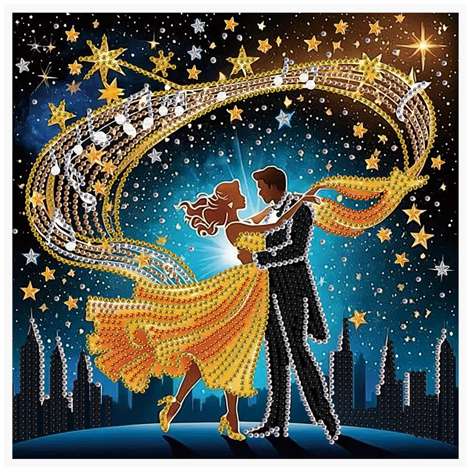 5D DIY Diamond Painting Kit Dancing Couple Decoration DIY Alien Diamond Mosaic Art Gift Crafts Wall Home Decoration
