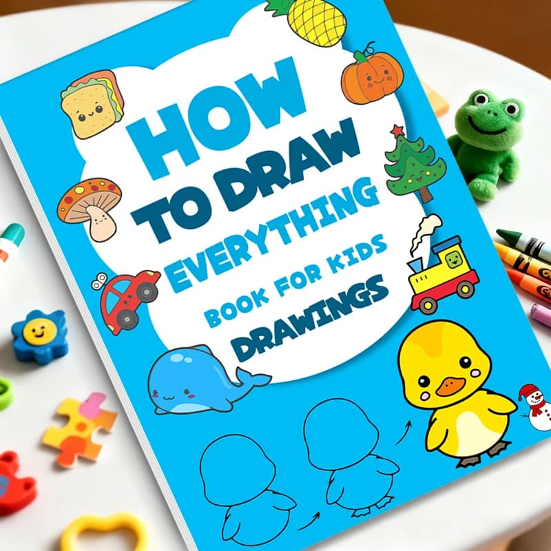 Art Learning Book for Kids - How to Draw Everything with Simple Steps, Boost Creativity & Drawing Skills