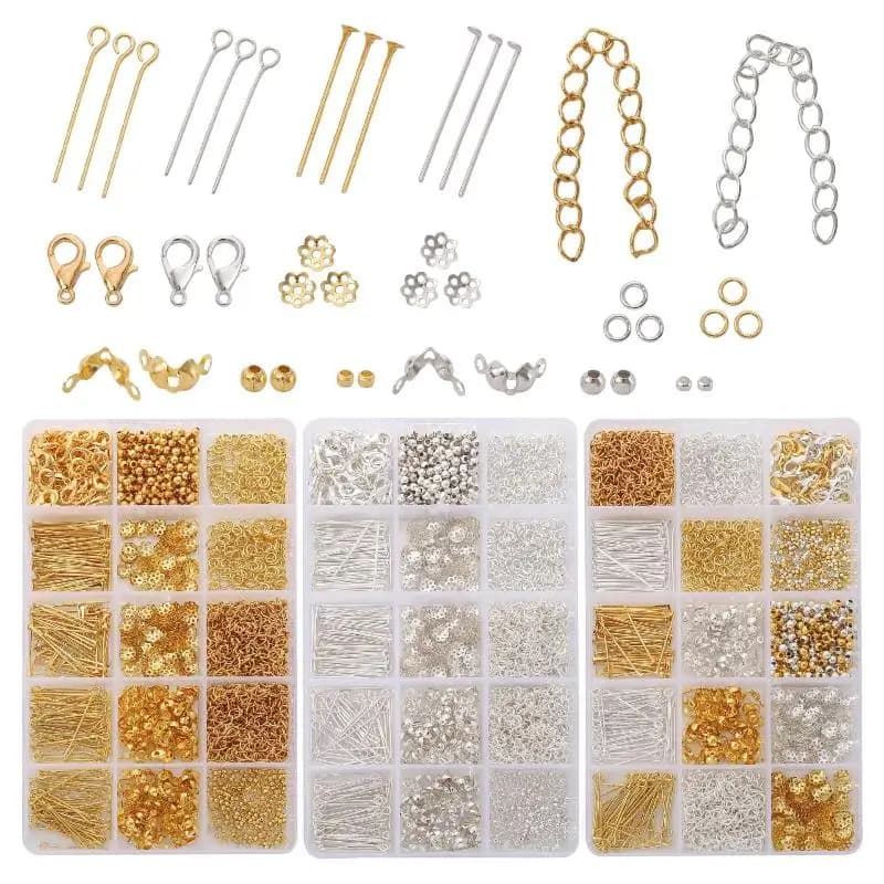 1260pcs/Set DIY Beads Jewelry Accessories Jewelry Making Starter Kit Earrings Necklace Findings Suitable For Adults Beginners