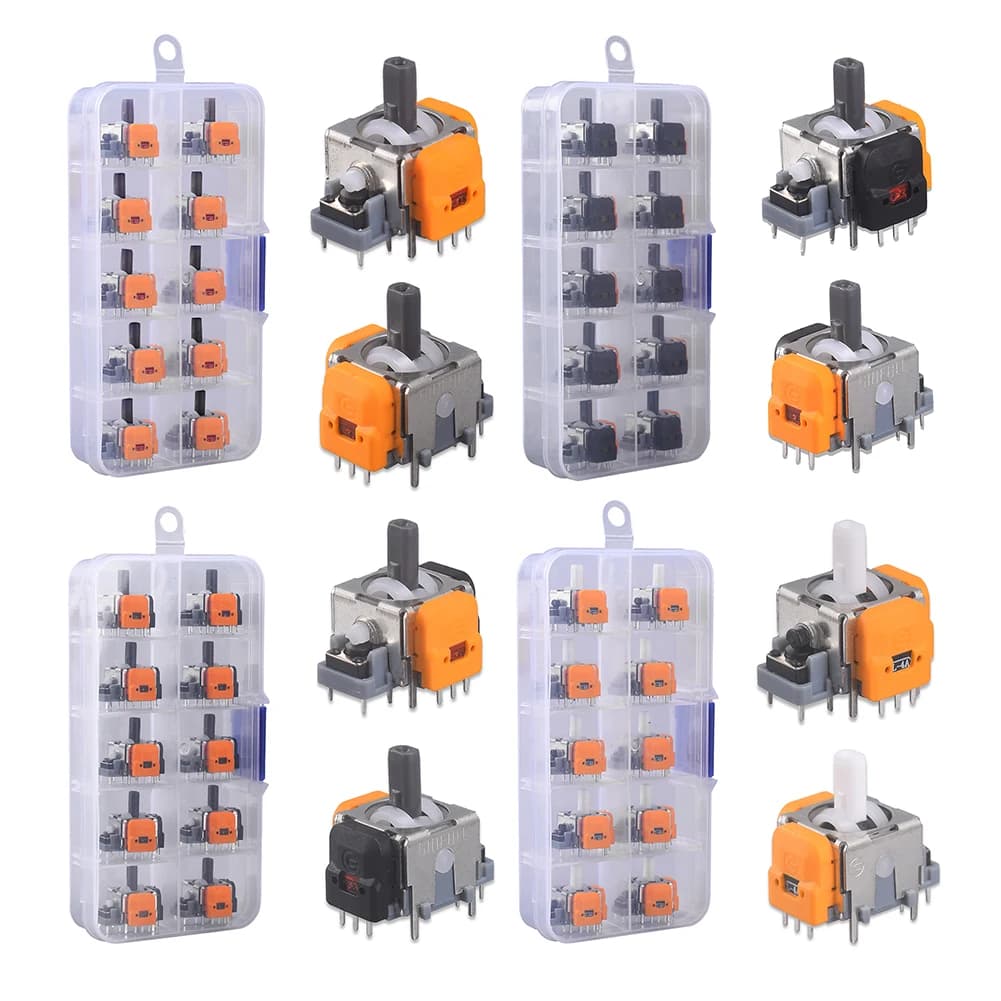 10Pcs 3D Hall Effect Durable Joystick  Adjustable Joystick No Drift Thumb Stick  Adjustable Compatible With PS4/PS5/XBox/ Switch