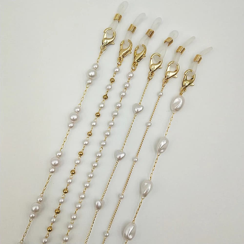 Holders Hold Straps Anti-lost For Women Eyewear Jewelry Men Face Mask Necklace Pearl Chain Reading Glasses Chain Glasses Clips