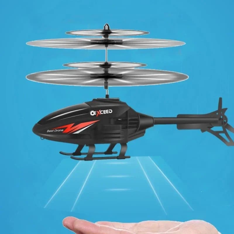 RC Aircraft Model Toy Gesture Control 2 Channel Remote Helicopter with Light for Boys Gift