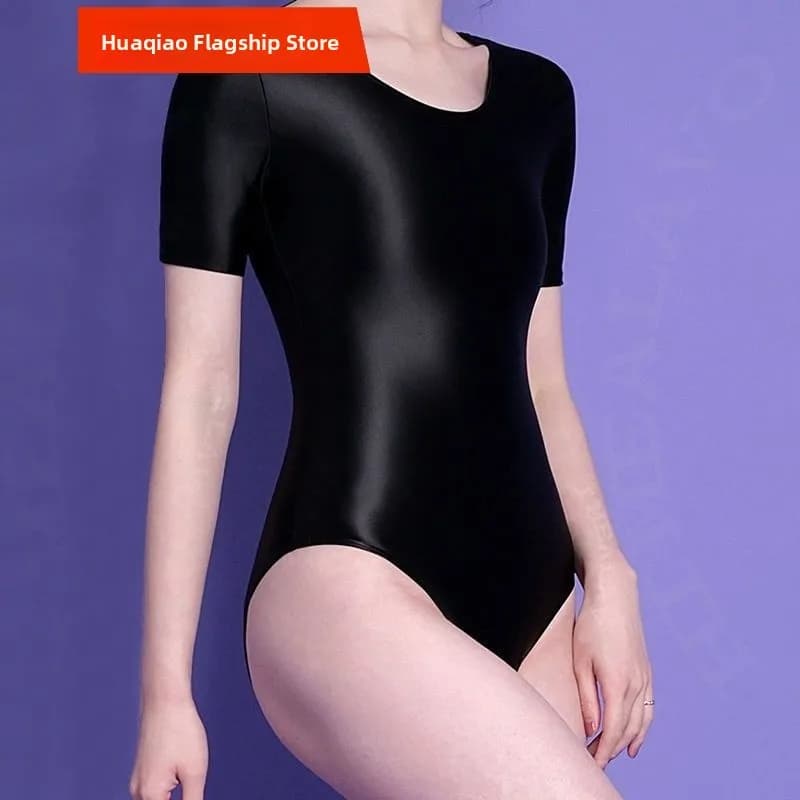 Smooth Short Sleeve One-Piece Suit for Men And Women round Neck Integrated Crotch  Pants Shaping Underwear