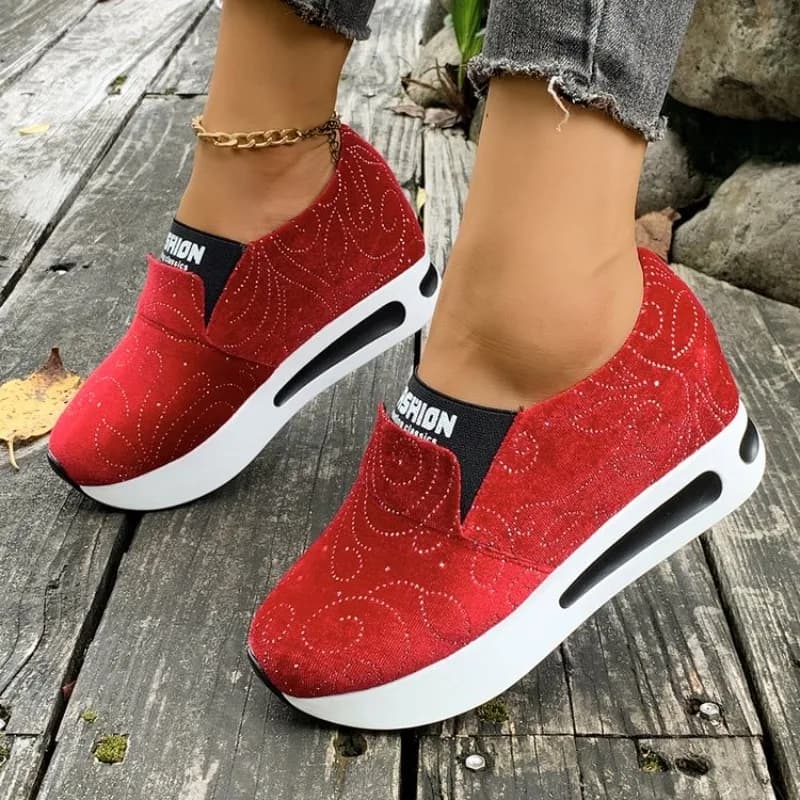 New Women's Sneakers  Womens Vulcanized Shoes PU Leather Waterproof Platform Women Shoes Slip-on Loafers