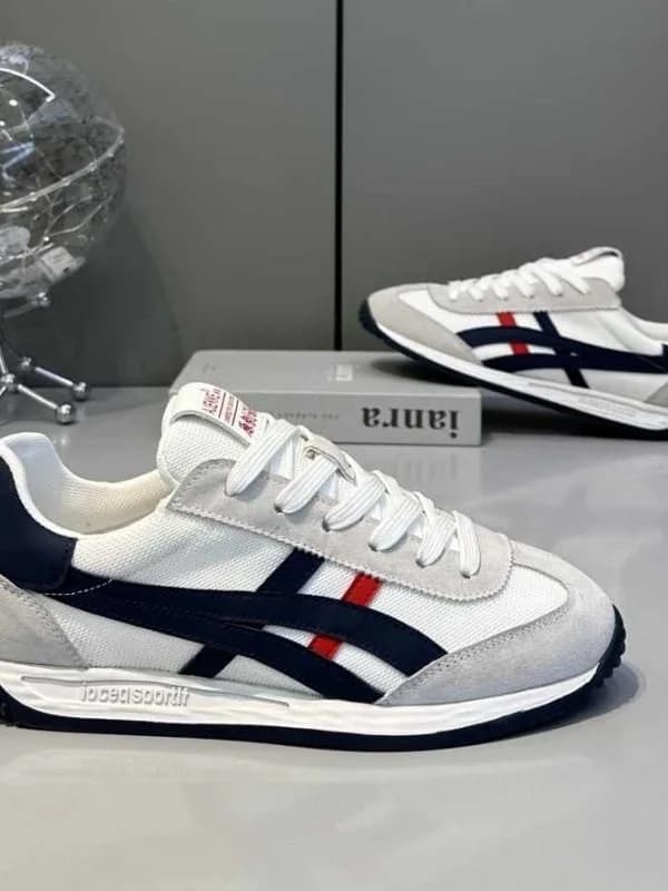 Men's Fashionable Casual Shoes Breathable Comfortable Low Cut Summer Season Sport Style round Toe Thick Bottom Rubber Sole