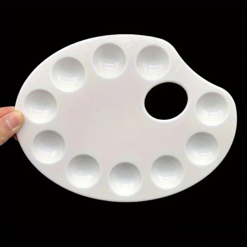 Painting Palette, Made of Environmentally Friendly Plastic, Reusable Art Tools Suitable for Gouache, Acrylic, Watercolor, Etc.