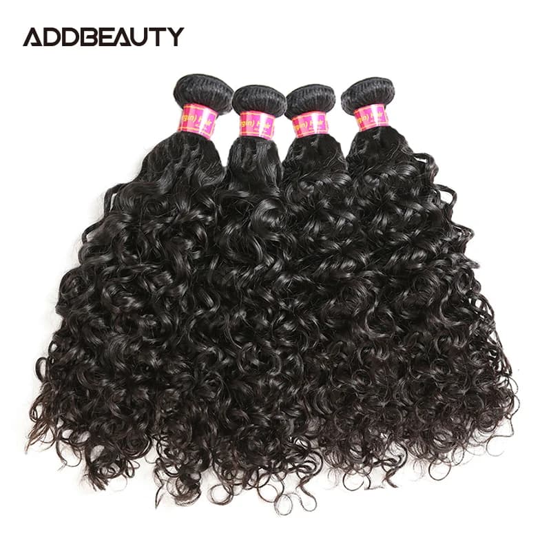 Water Wave Bundles Human Hair Brazilian Virgin Human Hair Weave for Black Women Human Hair ExtensionsNatural Color Double Drawn