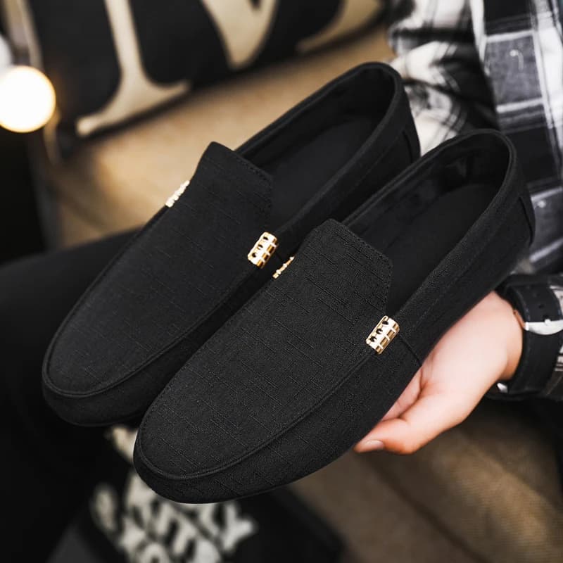 Men's Simple Solid-Color Loafers, Comfortable, Soft, Versatile, and Easy to Slip on