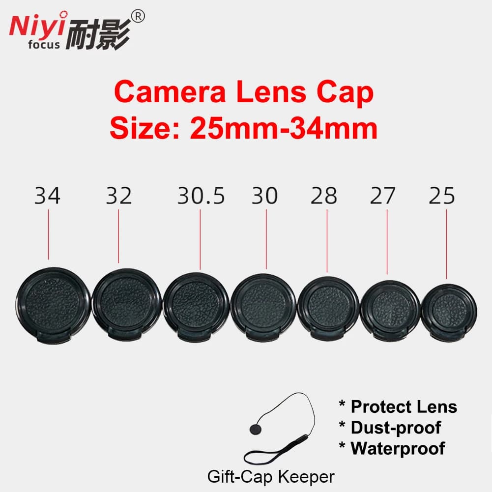 Camera Lens Cap 25mm 27mm 28mm 30mm 30.5mm 32mm 34mm Rear Lens Cap for Olympus Panasonic Canon Sony Nikon Pentax With Cap Keeper