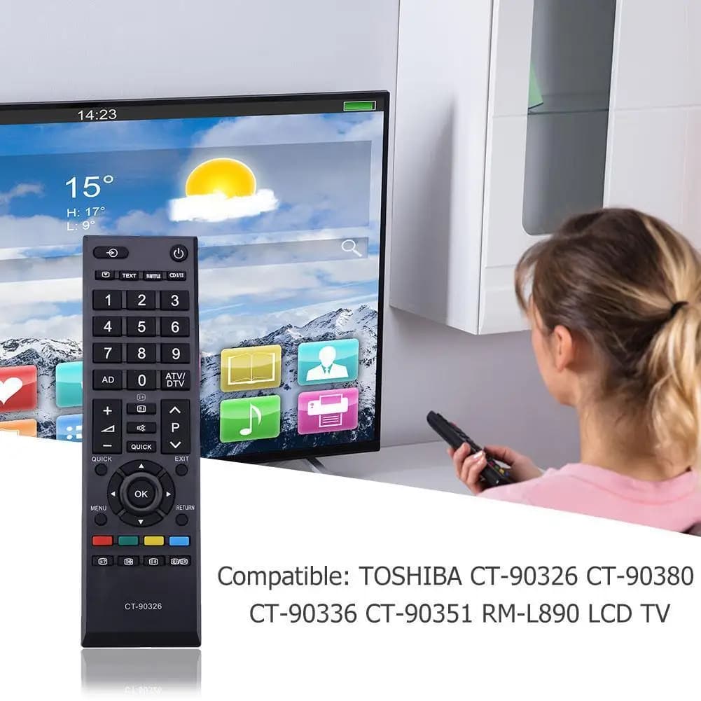 TV Remote Control for Toshiba CT-90326 CT-90380 CT-90336 CT-90351 RM-L890 TV Stick Replacement for Toshiba LCD LED HDTV Smart TV