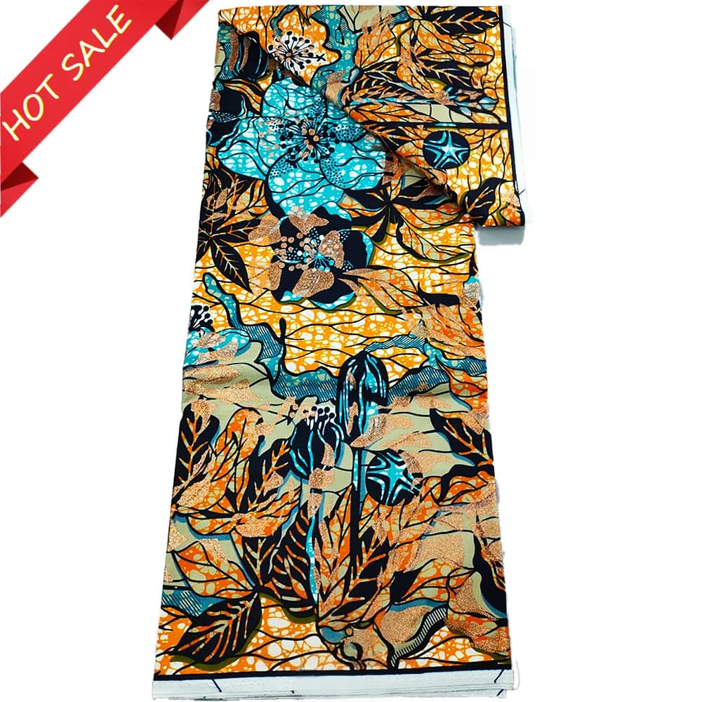 2026 Grand Super Original African Wax Fabric High Quality Nigerian Print Ankara Fabric For Sewing 6 Yard Women Dress 100% Cotton