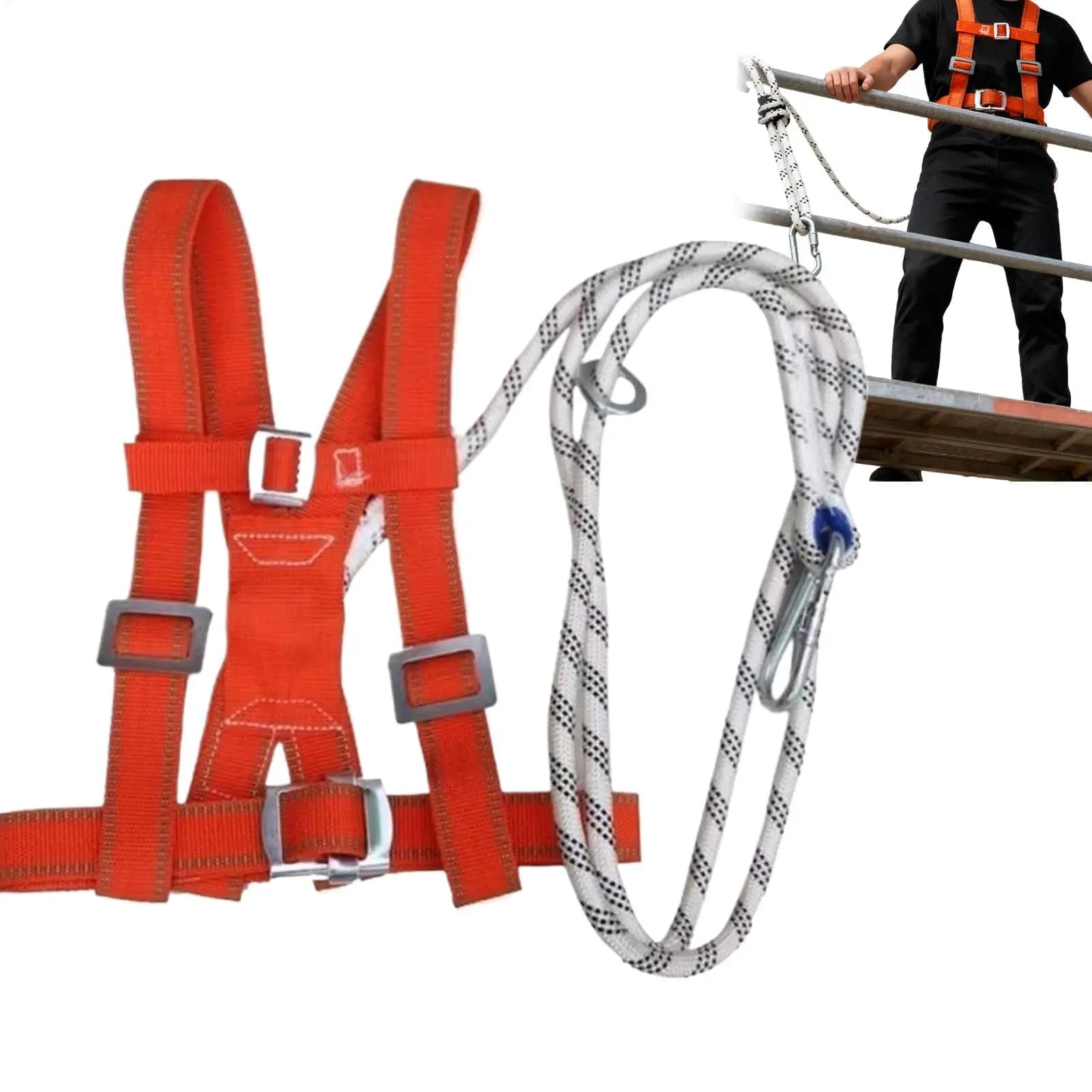 Safety Harness Fall Protection Harness Belt For Construction Adjustable Double-Strap Gear Construction Site For Men Beginners