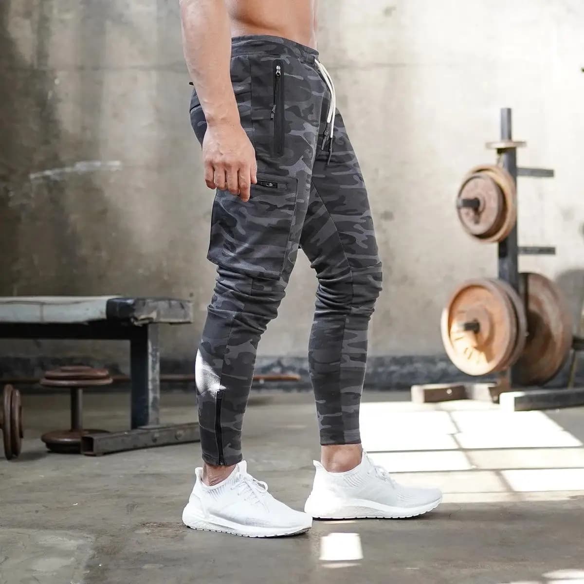 Casual Fitness Men's Sportswear Joggers Pants mid Waist Straight Leg Long Trousers Fashion Urban Style Youth Winter Fashion