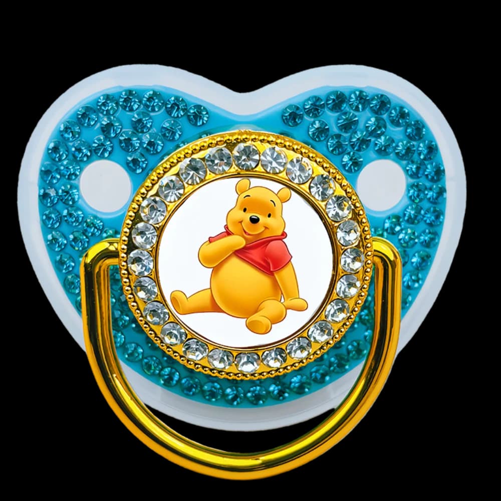 Baby teething device with animal cartoon characters helps relieve teething pressure and soothes fussy babies. Gentle oral