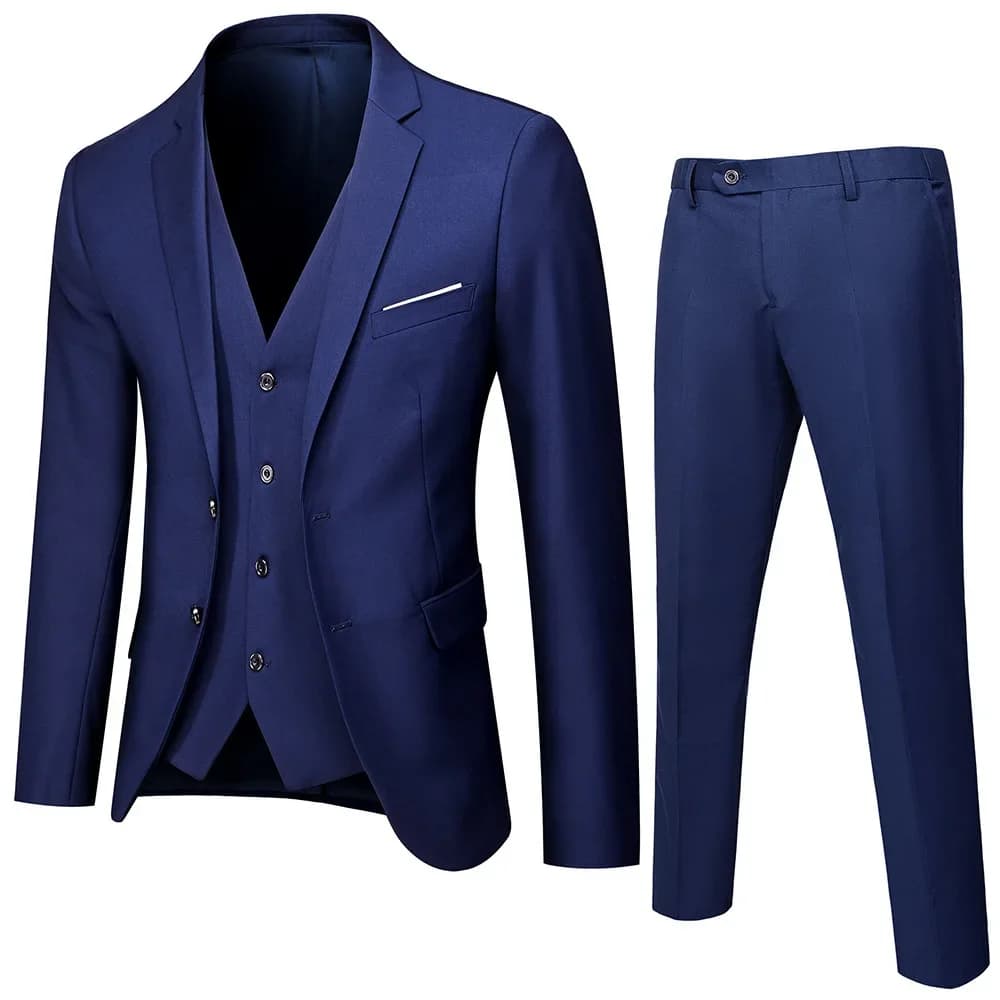 Men's Three-Piece Suit Casual Business Professional Wedding Groomsmen Suits New Groom Marital Ceremony Clothes