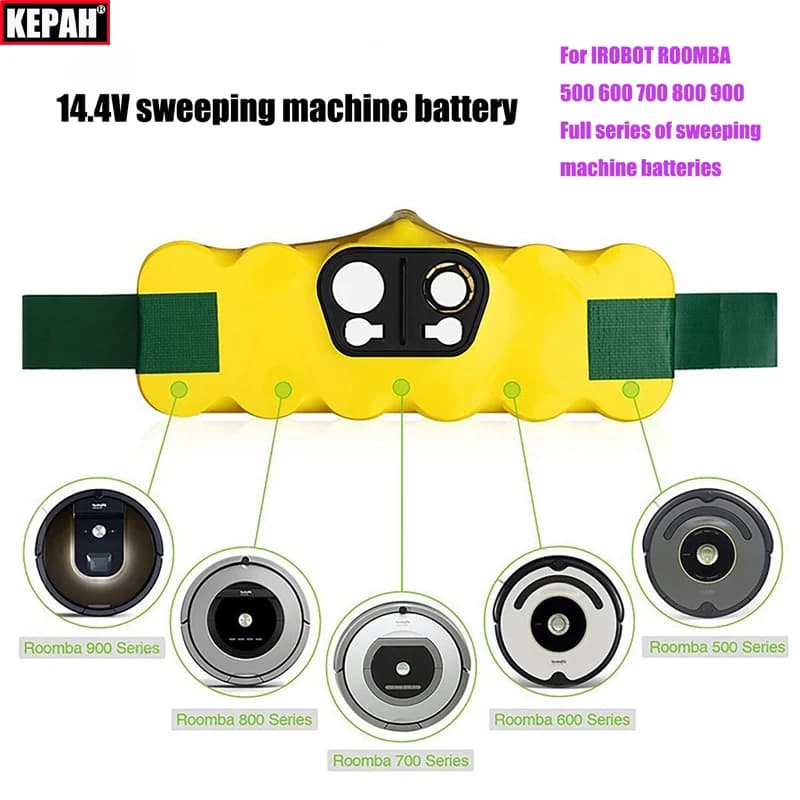 14.4V 3000mAh 4500mAh 6000mAh Sweeper Battery, for the full range of iRobot sweepers，For  iRobot 770 860 620 780 880 870,ect