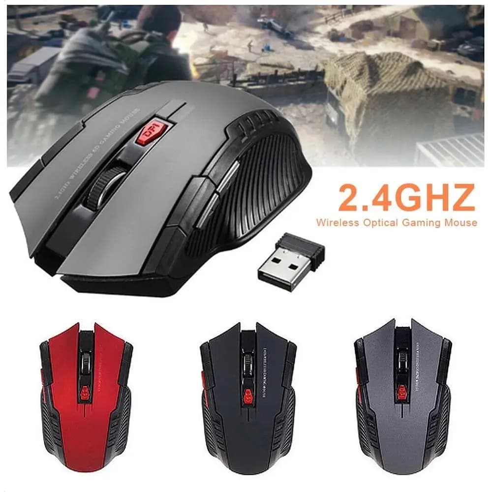 113 Wireless Mouse 2.4GHz Wireless Optical Mouse with USB Receiver 6 Button Portable Wireless Mouse for Laptops