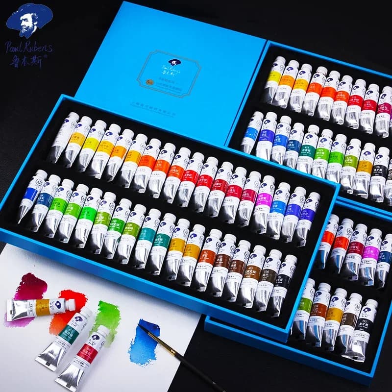 Paul Rubens 5ml 18/24/36 Colors Watercolor Paints Tube Set Water Color Paint Pigment for Beginner Drawing  Art Supplies