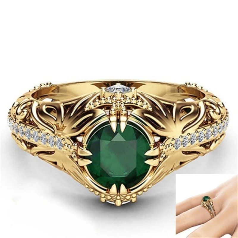 Soild 14K Yellow Gold Diamond Rings for Women Anillos Wedding Jewelry Gemstone Bijoux Femme Jewellery Bizuteria Engagement Rings