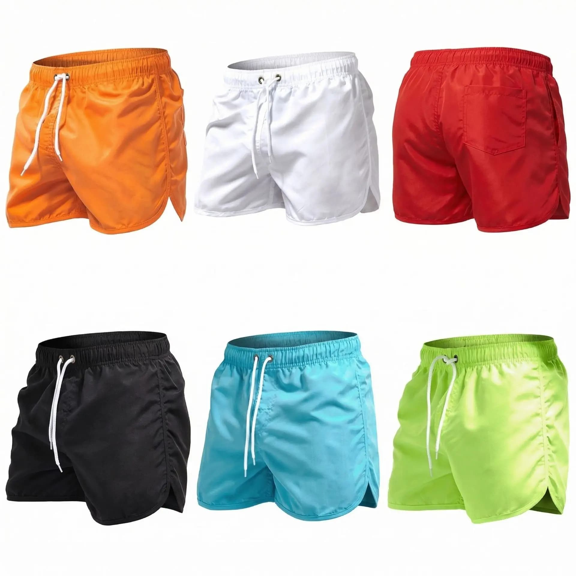 2025 New Summer Men's Swimwear Shorts Brand Beachwear Sexy Swim Trunks Men Swimsuit Low Waist Breathable Beach Wear Surf