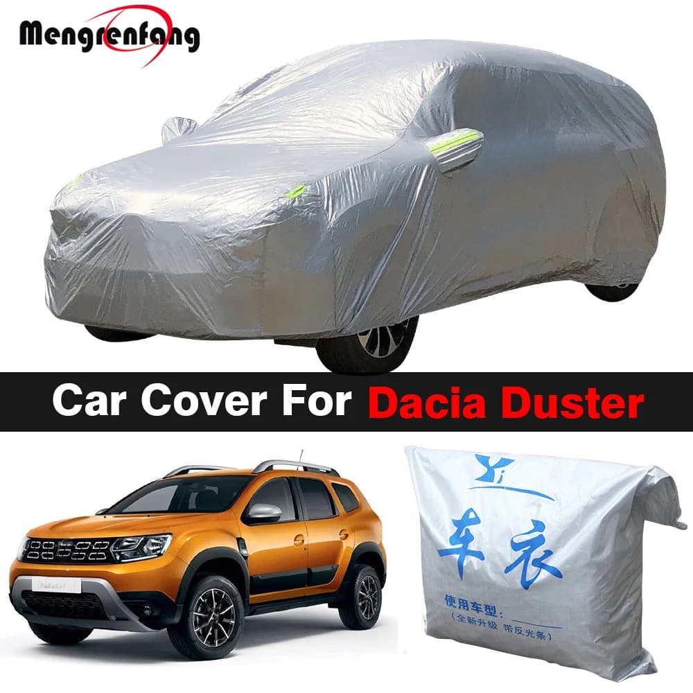 Car Cover For Dacia Duster 2010-2026 Outdoor Sun Shade Anti-UV Rain Snow Fog Resistant Cover Dust Proof