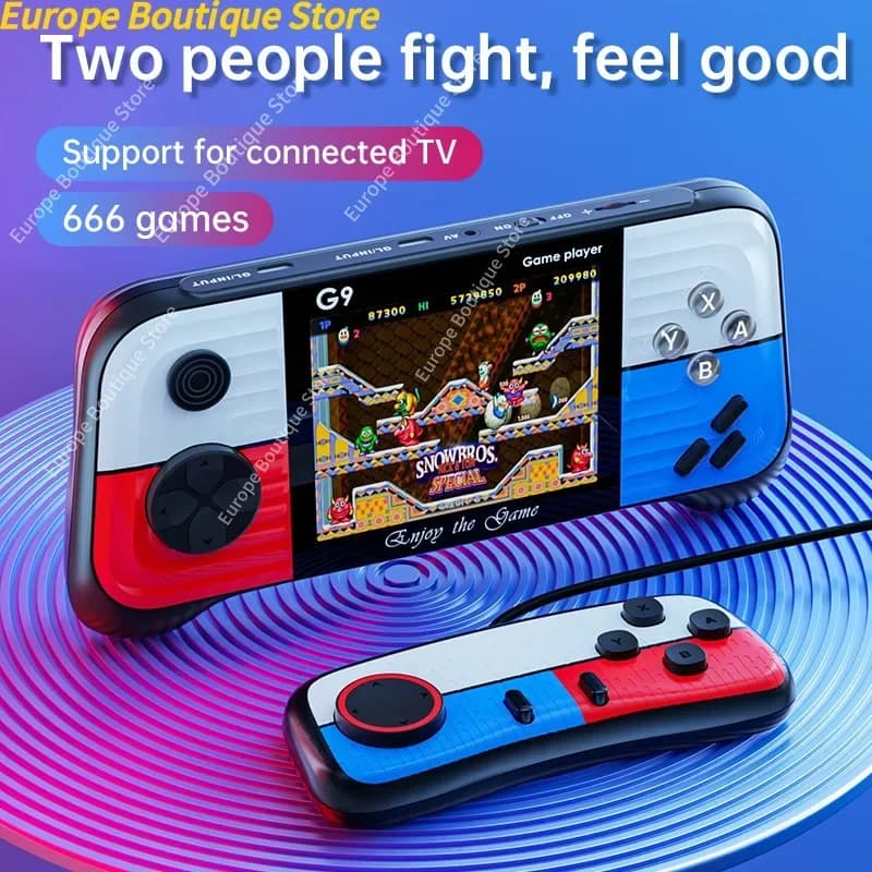 G9 Handheld Game Console Joystick-style Retro Single/Dual Controller Classic 666 Games Portable Nostalgic Student Arcade Console