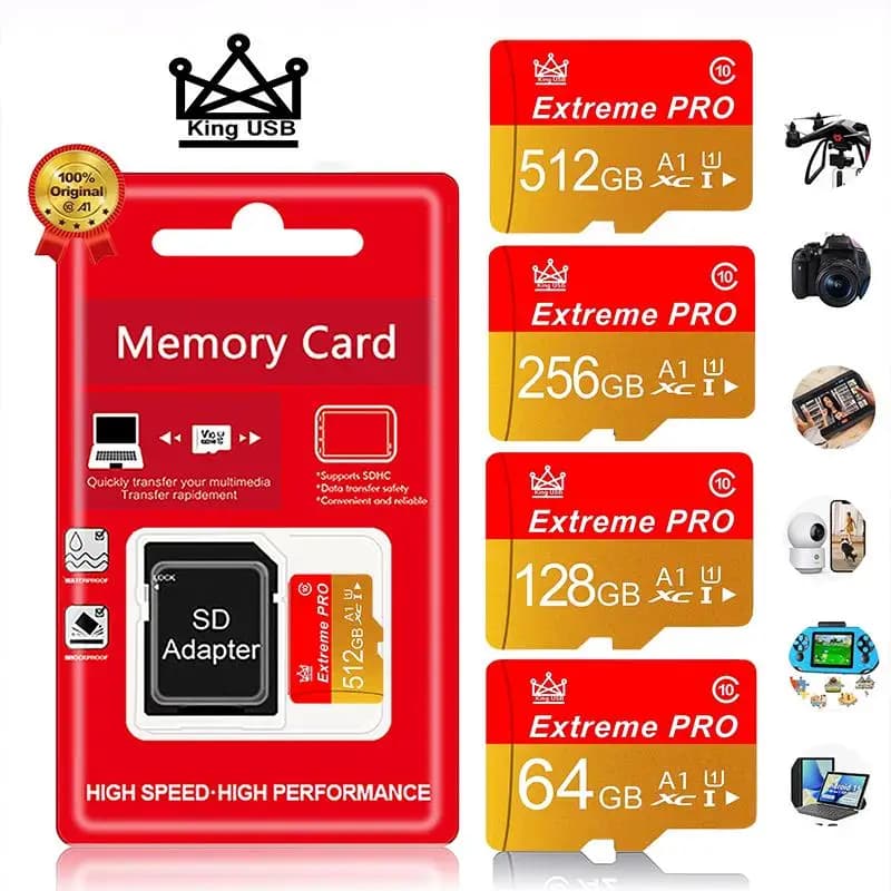 Reliable Memory Card 16GB / 32GB / 64GB / 256GB and Micro SD Card SD Cards TF Cards Fast Read Write Class 10 for Security Camera