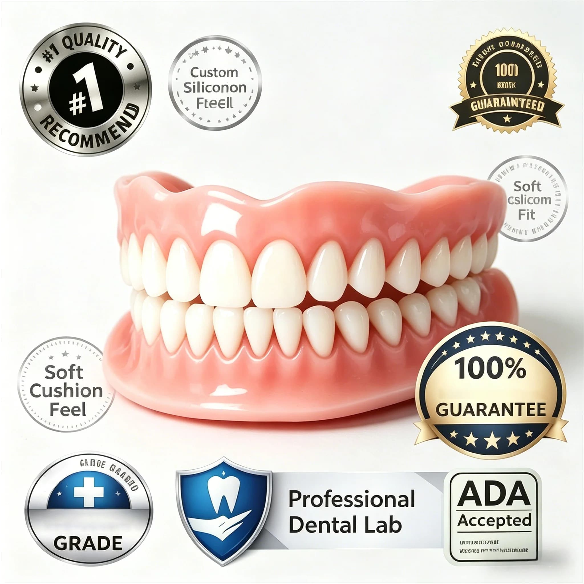 Adult Adjustable Dentures Teeth Set Fake Teeth Portable Wholesale full mouth denture sample models and elderly full mouth