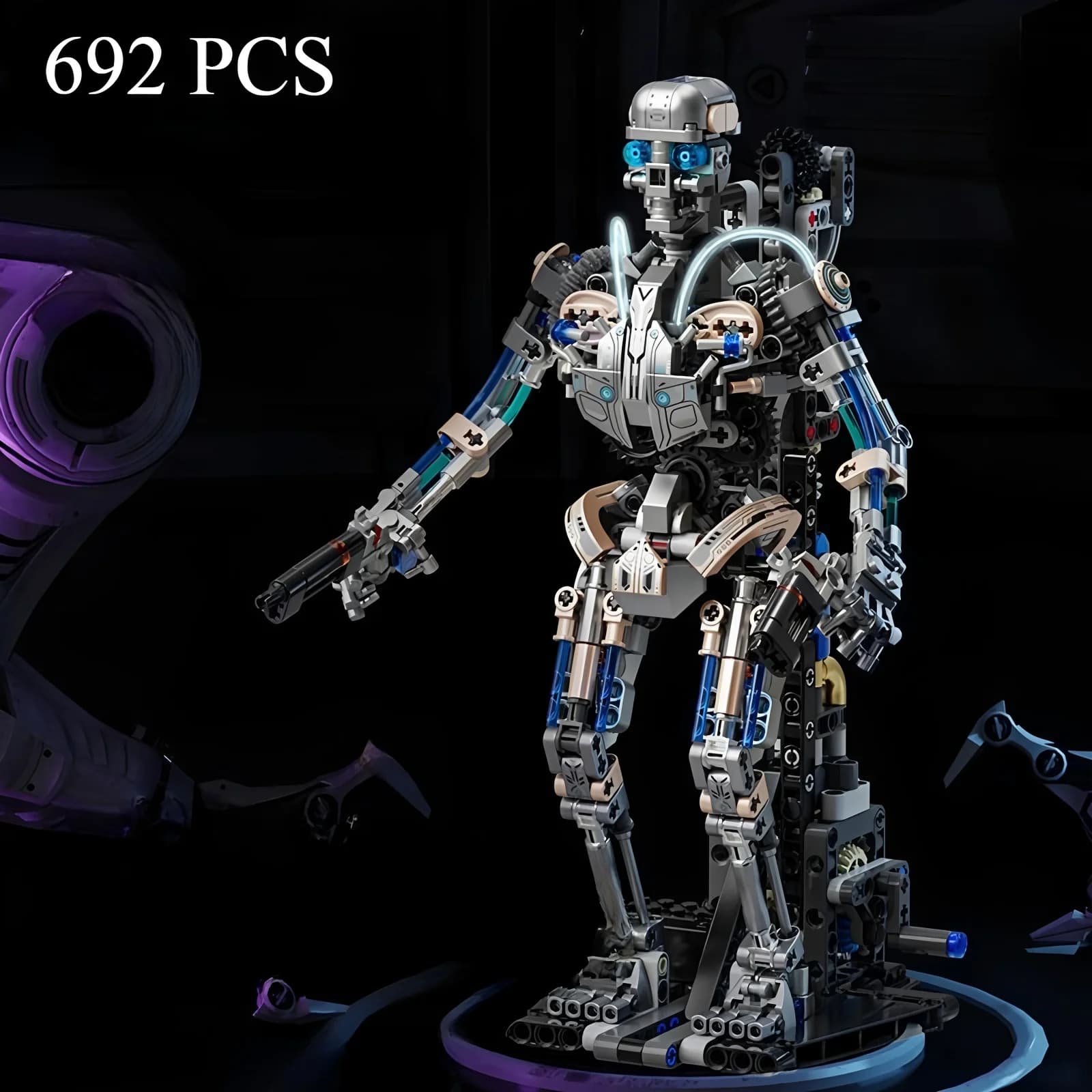 Skeleton Robot Building Block Model, Mechanical Assembly Building Blocks, Children's Building Block Toys, Children's DIY Gifts