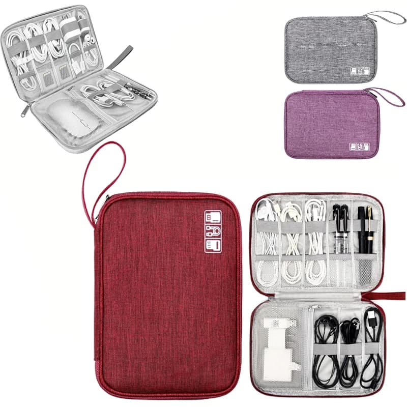 Electronics Organizer Bag Travel Waterproof Carrying Pouch Bag Universal Cable Organizer Electronics Storage Bag Accessories