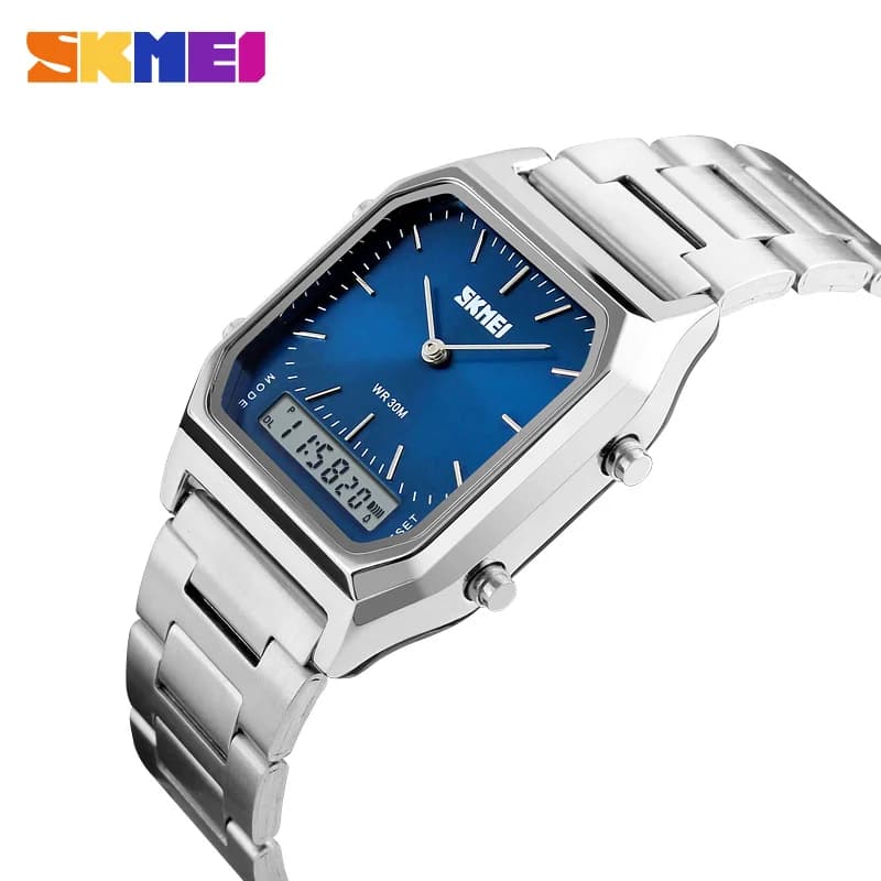 SKMEI 1220 Quartz Wristwatches relogio masculino Fashion Casual Watch Men Digital Dual Time Sports Chronograph 3bar Waterproof