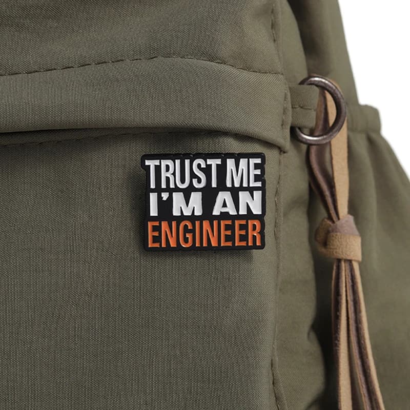 Trust Me IāM An Engineer Enamel Pins Brooches Creative Cute Cartoon Accessories Jewelry Backpack Lapel Badge Gift for Friends