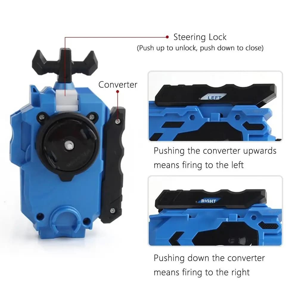 New Two-way Spinning Top Burst Launcher Turn Toy Spinning Tops Custom Right and Left Anime Toy Kids Children
