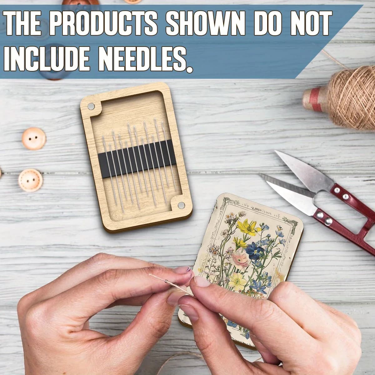 Spring flower themed needle, magnetic needle box, essential for sewing, perfectly closed magnetic design