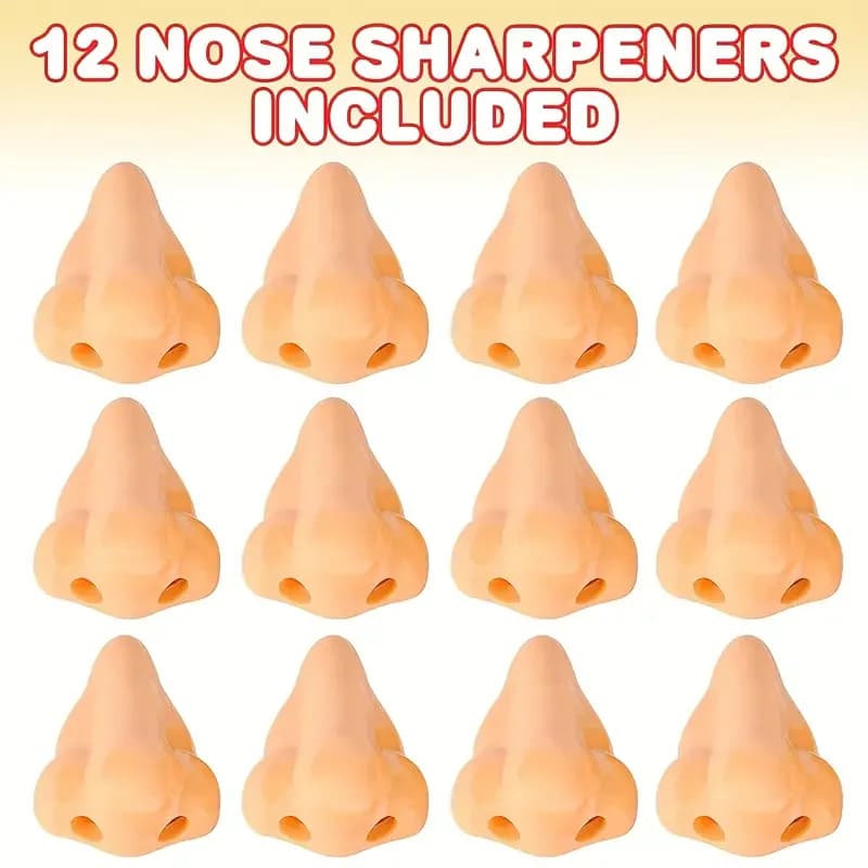 1/12pcs Creative Nose-Shaped Pencil Sharpeners Funny Nose Pencil Sharpener School Supplies Prizes For Kids Party Favors