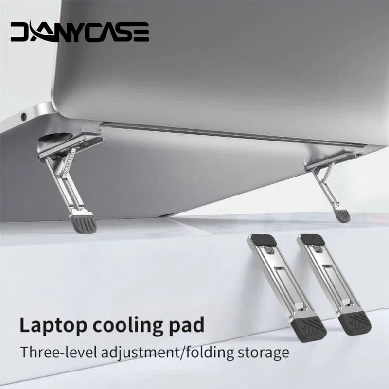 Portable Laptop Stand Aluminum Alloy Mini Folding Holder 2PCS Adjustment Notebook Bracket Accessories for Macbook Cell Phone