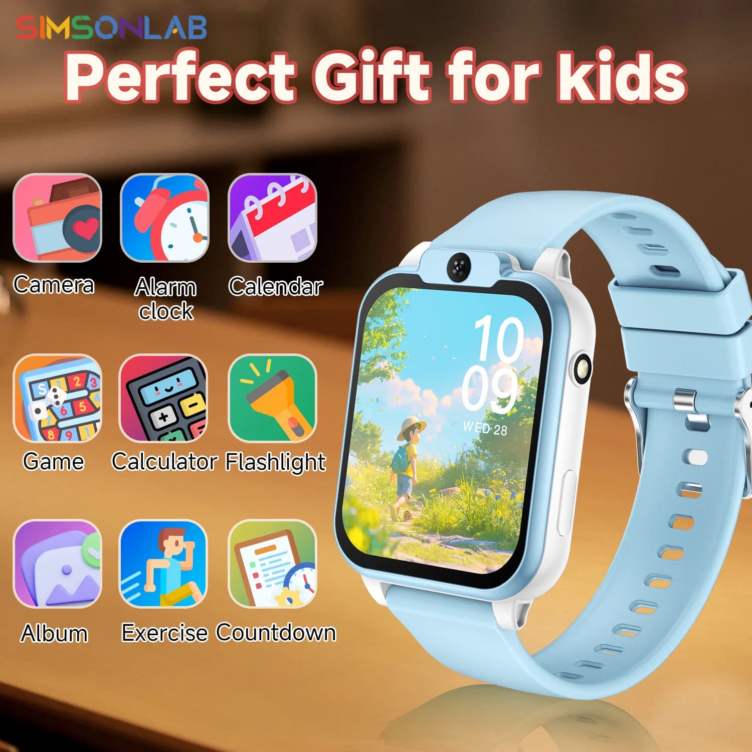 2026 NEW Smart Watch for Children Multifunctional Watch Camera Control Take Photo Multi-mode Wisdom Games 24 Languages Gift Kids